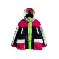SDFGH Winter Down Coat Women Fashion Hit Color Women Parkas Oversized Womens Down Jacket Coat A, Size : Mcode