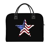 USA Flag Stars Patriot Pride Travel Tote Bag Large Capacity Laptop Bags Beach Handbag Lightweight Crossbody Shoulder Bags for Office