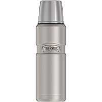THERMOS Stainless King Vacuum-Insulated Compact Bottle, 16 Ounce, Matte Steel