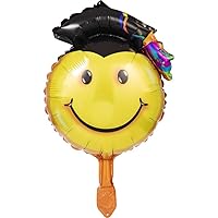 Smiley Face Emoji Foil Graduation Balloon