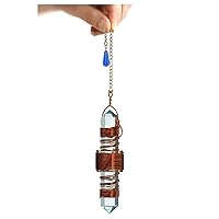 Quartz Crystal Pendulum Healing Tool - Etheric Weaver® Pendant with Magnets & Copper Wire - 2 1/2