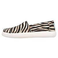 TOMS Womens Alpargata Mallow Tiger Print Slip On Sneakers Shoes Casual - Beige