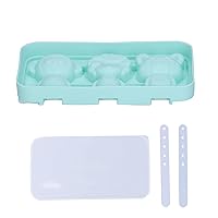Silicone Popsicles Molds, BPA Free Food Grade Homemade DIY Animal Shape Ice Bar Molds with reusable Stick and Lid(Monkey, Sheep and Tiger), Silicone Craft Mold Ice Cream Animal Shape Maker DIY Po