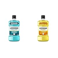 Listerine Cool Mint Antiseptic Mouthwash, Daily Oral Rinse Kills 99% of Germs & Original Antiseptic Oral Care Mouthwash to Kill 99% of Germs That Cause Bad Breath