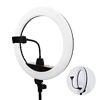 Dimmable LED Ring Light with 2M Stand for Phone and Camera, yidoblo 14 inches Outer 5500K/3200K for YouTube Vlog Makeup Studio Video Shooting Salon Photography (EU-R14 Black-KIT)