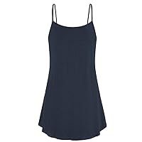 Womens Loose Fit Camisole Tank Tops V Neck Spaghetti Strap Blouses Sleeveless Solid Color Lightweight Cute Tees