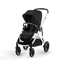 Cybex Gazelle S All-in-One Toddler and Baby Stroller with Over 20 Modular Configurations, Ergonomic Near-Flat Recline, Shopper Basket, and Compact Fold, Moon Black