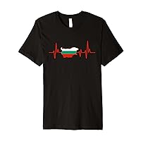 Heartbeat Design Bulgarian Flag Bulgaria Premium T-Shirt