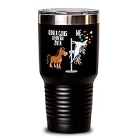 Unicorn Girl Born In 2014 Tumbler Other Me Funny Birthday Gift For Women Her Sister Mom Coworker Friend Cute Present Magical Gag Insulated Cup With Lid Black 30 Oz