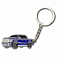 Car Keychain for Nissan Titan Accessories Metal Enamel Key Chain Ring 3D Model Pickup Truck Key chain