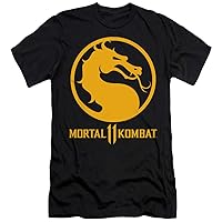 Mortal Kombat 11 Slim Fit T-Shirt Dragon Logo Black Tee