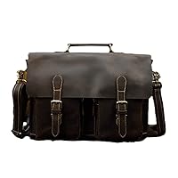 Men's Genuine Leather Briefcase Big 16
