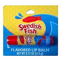 Taste Beauty (1) Stick Swedish Fish Candy Flavored Lip Balm Gluten Free - Red Tube Carded - Net Wt. 0.12 oz