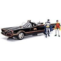 Jada 98625 DC Comics Classic TV Series Batmobile Die-cast Car, 1:18 Scale Vehicle & 3
