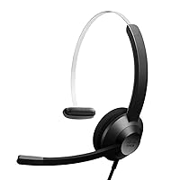 Cisco Headset 321 USB, Wired Single On-Ear Headphones, Webex Controller with USB-A, Carbon Black, 2-Year Limited Liability Warranty (HS-W-321-C-USB)