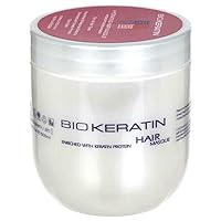 Bio Keratin - Hydrating Hair Masque 16.9 Fl.Oz (500ml). Nourishes & Restores Elasticity Hair.