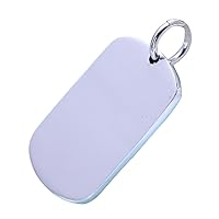 Blank Solid 999 Sterling Silver Dog Tag Personalized Pendant for Men Women