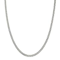 925 Sterling Silver Polished Curb Chain Necklace Jewelry for Women in Silver Choice of Lengths 22 26 30 and 3.15mm 3.5mm 3.7mm