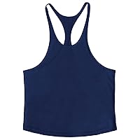 ZUEVI Men's Stringer Tank Tops Muscule Cut Bodybuilding Gym Vest Y-Back Fitness T-Shirts
