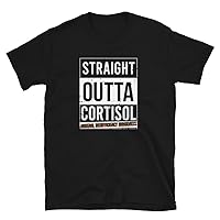 Straight Outa Cortisol Adrenal Insufficiency Awareness Funny Sarcastic Unisex T-Shirt