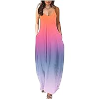 Summer Casual Dress for Women 2023 V Neck Raglan Sleeve Sundress Flare Twist Front Flowy Tiered Maxi Beach Dress