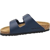 Birkenstock BIRK-51751 Arizona Leather Sandals, Blue, 44