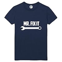 Mr Fix It Printed T-Shirt - Navy - 3XL