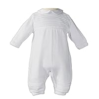 Boys Cotton Knit Christening Outfit Christening Baptism Romper