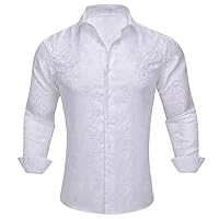 Men Long Sleeve Paisley Embroidered Casual Blouses