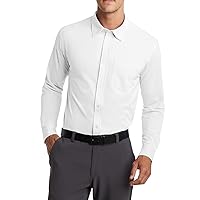 Men's Long Sleeves Dimension Knit 3.8-Ounce, 100% Micropique Polyester Buttoned Down Dress Shirt for Men