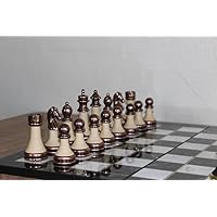 Luxury Premium Chess Set XL Chess Pieces Handmade Chess Game with Premium Quality Metal Chess Pieces and Wooden Chess Board 16