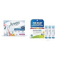 Juven Therapeutic Nutrition Drink Mix Powder for Wound Healing, 30 Count with Arnica Montana 30C Homeopathic Medicine for Muscle Pain Relief, 3 Count