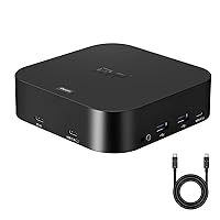 RVP+ Laptop Docking Station Dual Monitor, 13-in-1 Mac Triple Monitor USB Dock with 4K HDMI Display, Computer Dock 5Gbps USB-C/A Ports, 10-1000Mbps (082321)