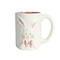 BinaryABC Rabbit Bunny Ceramic Coffee Mug Tea Mug Travel Mug Milk Cup Water Cup,Easter Party Decoration Gift