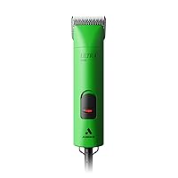 Andis 24715 Professional UltraEdge Super 2-Speed Detachable Blade Clipper – Rotary Motor with Shatter-Proof Housing, Runs Calm & Silent, 14-Inch Cord - for All Coats & Breeds - 120 Volts, Green