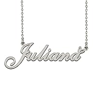 HUAN XUN Customized Custom Made Any Name Necklace for Women Girls in Gold Silver