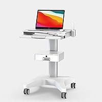Medical Trolley with Laptop Pallet and Oral Scanner Holder, Dental Clinic Cart with Wheels for Hospital Beauty Salon (OC-3)