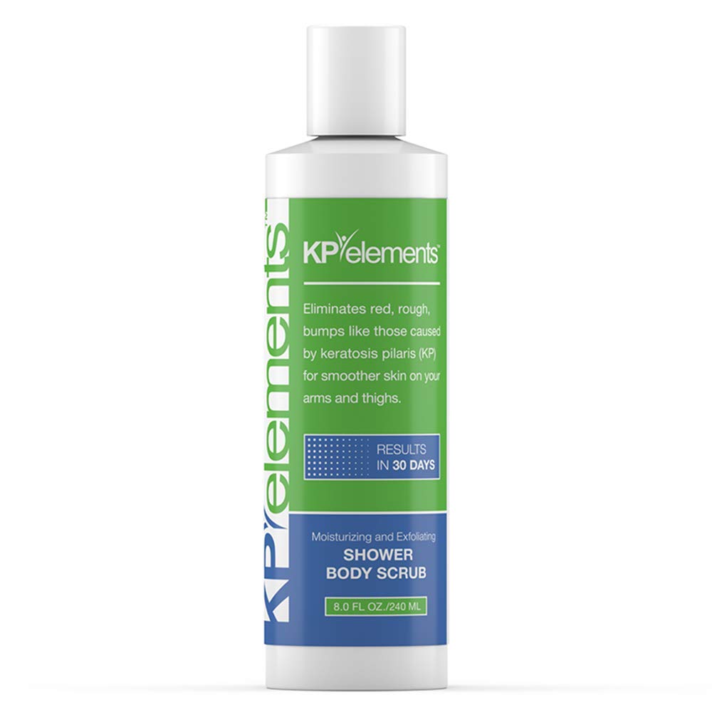 KP Elements Body Scrub and Exfoliating Cream for Keratosis Pilaris Treatment Bundle (8 fl oz) | Bump Eraser Body Scrub | Body Exfoliant for Strawberry Legs