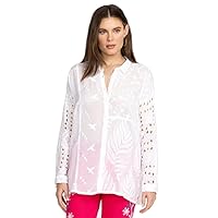 Johnny Was Rochelle Button Up Shirt - C10223-3 (White, Large)