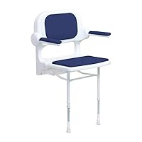 ARC ES2230-BU Economy Standard Seat with Back and Arms, Blue
