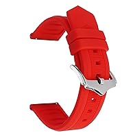 BUDAY Silicone Watch Band 16mm 18mm 20mm 22mm Universal Quick Release Rubber Sport Diving Wristband Bracelet Strap Accessories