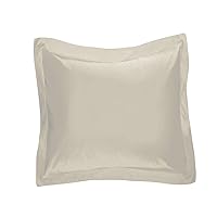 Poplin Tailored Pillow Sham, Euro, 26x26 inches, Ivory
