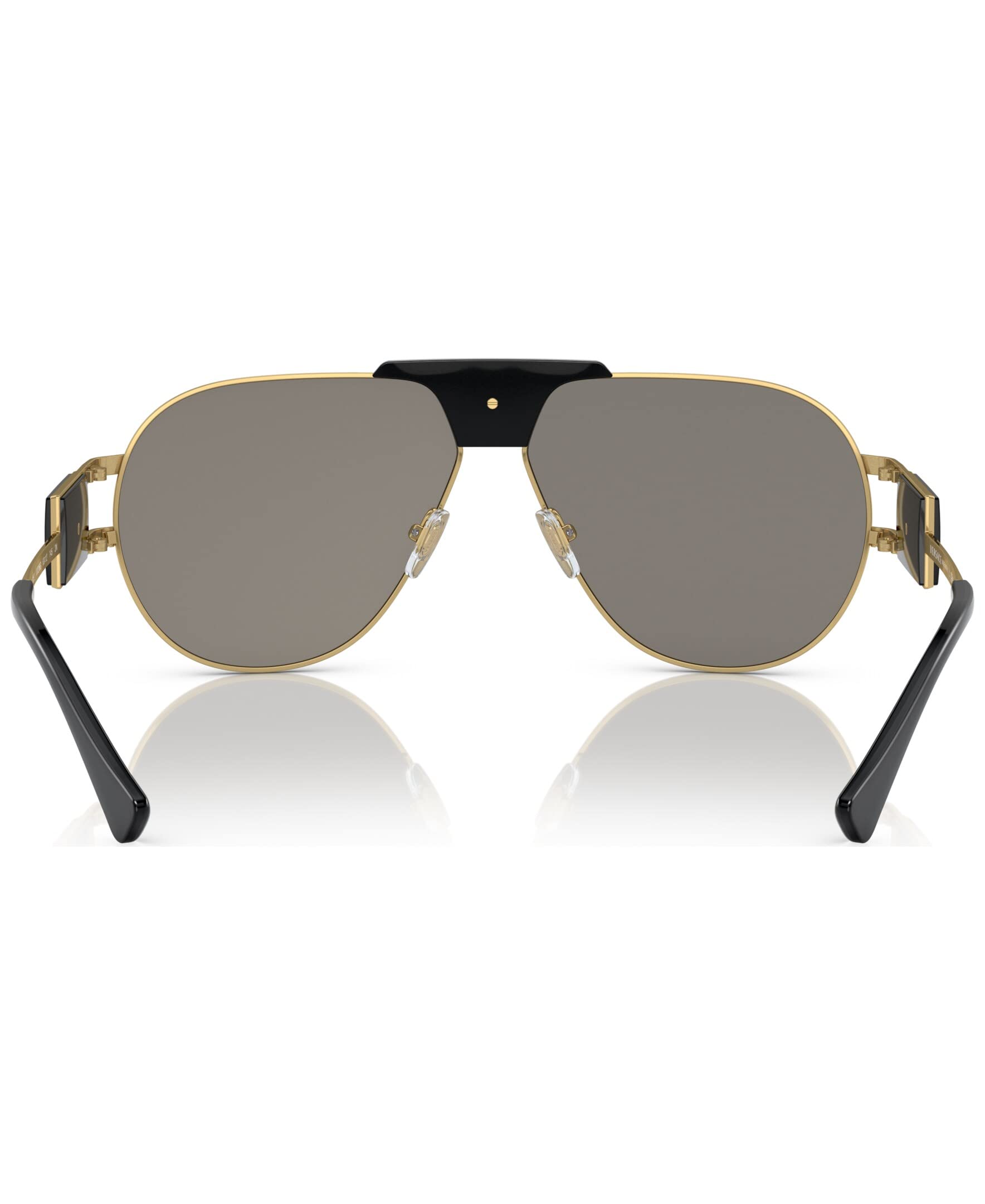 Versace Man Sunglasses Gold Frame, Dark Brown Lenses, 63MM
