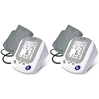 Pyle Digital Blood Pressure Monitor - Portable Automatic Pulse Rate Systolic Diastolic BP Tracker Machine- Standard Cuff Fits Large, Any Size Upper Arm (Pack of 2)