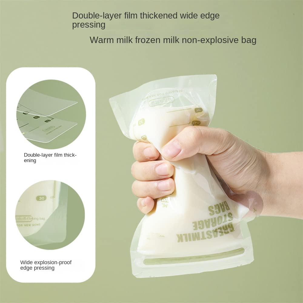 Wearable Electric Breast Pump & Breast Milk Storage Bags Set Handheld Mini Breast Milk Collector Rechargeable Breast Milk Collector