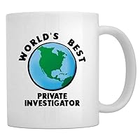 World's best Private Investigator Planet Mug 11 ounces ceramic
