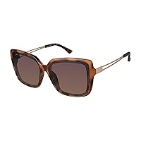Women's Th894 Metal Temple Uv400 Protective Cat Eye Square Sunglasses. Elegant Gifts for Her, 62 Mm