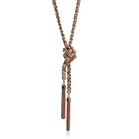 GUESS Braided knot necklace with tassel