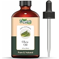 Okra (Abelmoschus Esculentus) Oil | Pure & Natural Carrier Oil for Massage, Skincare & Hair Care - 118ml/3.99fl oz