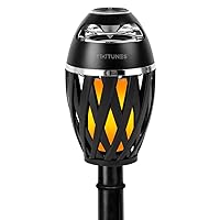 Limitless Innovations TikiTunes Portable Bluetooth Wireless Speaker (Bundle) with Adjustable 40” Pole and Ground Stake - Black